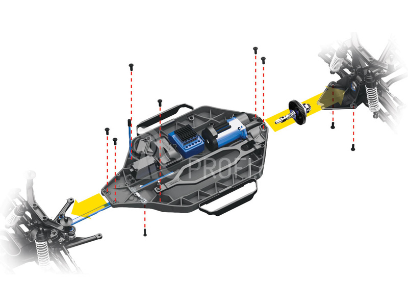 RC auto Traxxas Slash 1:10 VXL 4WD TQi, červená