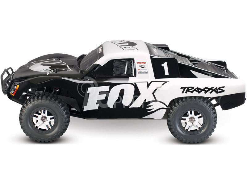 RC auto Traxxas Slash 1:10 VXL 4WD TQi, Fox, černobílá