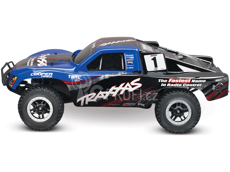 RC auto Traxxas Slash 1:10 VXL 4WD TQi, Fox, černobílá