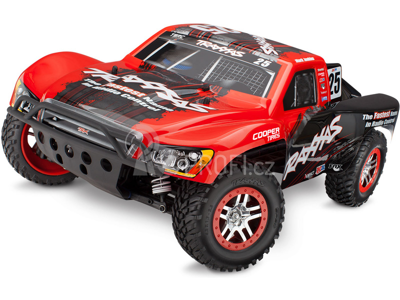 RC auto Traxxas Slash 1:10 VXL 4WD TQi, Fox, černobílá