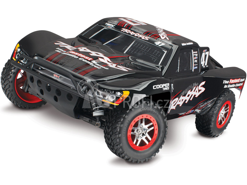 RC auto Traxxas Slash 1:10 VXL 4WD TQi, Fox, černobílá