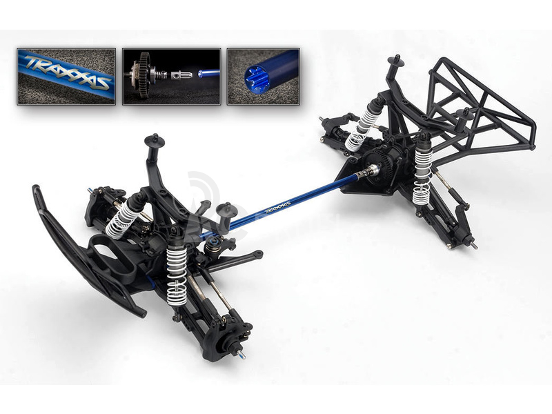 RC auto Traxxas Slash 1:10 VXL 4WD TQi, Fox, černobílá