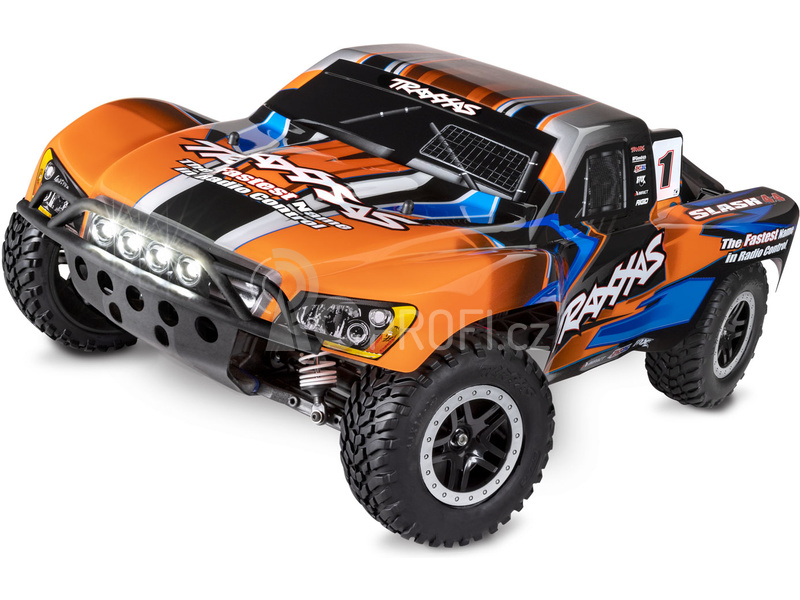 RC auto Traxxas Slash 4WD 1:10 RTR s LED osvětlením, červená