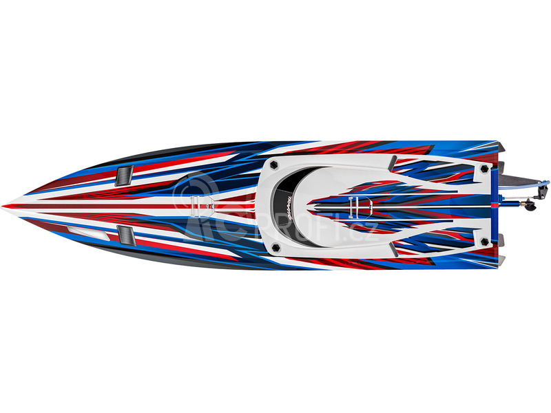 RC loď Traxxas Spartan SR, červená