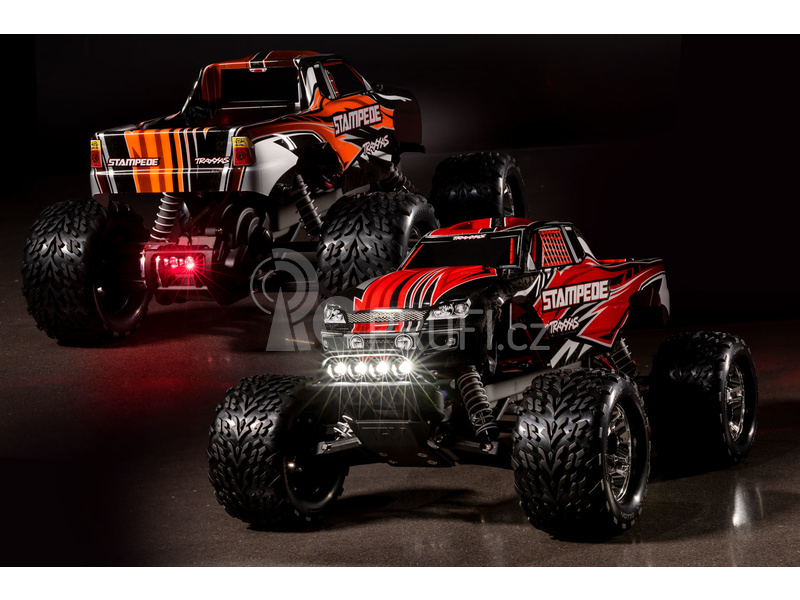 RC auto Traxxas Stampede 1:10 RTR s LED osvětlením, červená