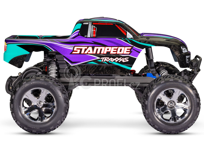 RC auto Traxxas Stampede 1:10 RTR s LED osvětlením, fialová