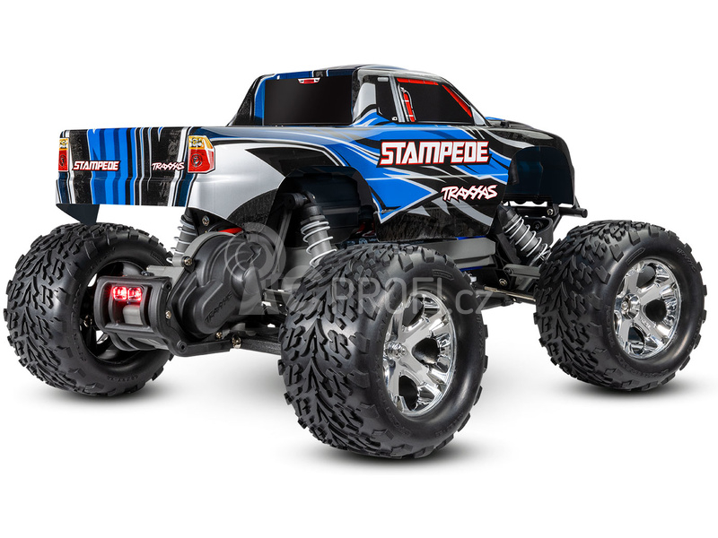 RC auto Traxxas Stampede 1:10 RTR s LED osvětlením, modrá