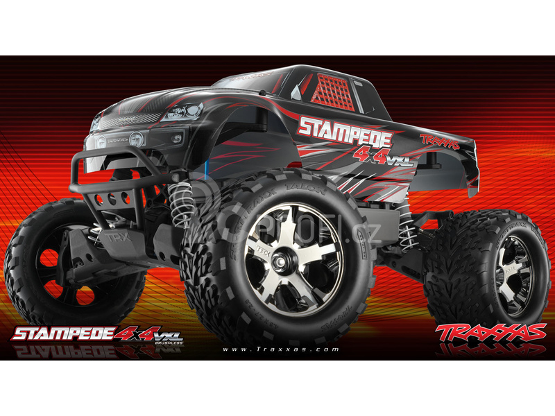 RC auto Traxxas Stampede 1:10 VXL 4WD TQi, červená