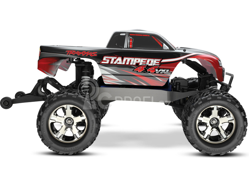 RC auto Traxxas Stampede 1:10 VXL 4WD TQi, červená