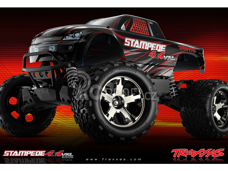 RC auto Traxxas Stampede 1:10 VXL 4WD TQi, červená