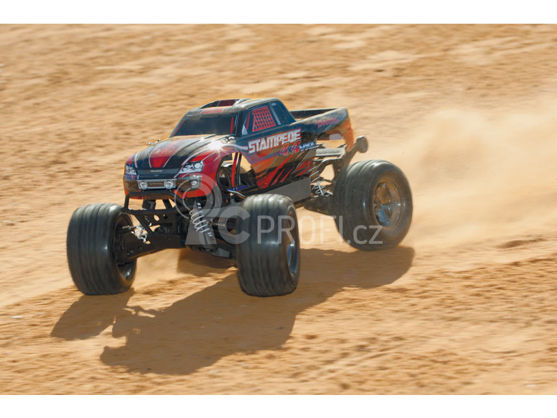 RC auto Traxxas Stampede 1:10 VXL 4WD TQi, červená