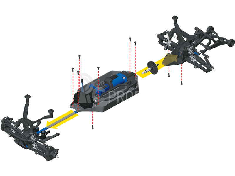 RC auto Traxxas Stampede 1:10 VXL 4WD TQi, stříbrná