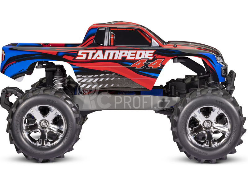 RC auto Traxxas Stampede 4WD 1:10 RTR s LED osvětlením, červená