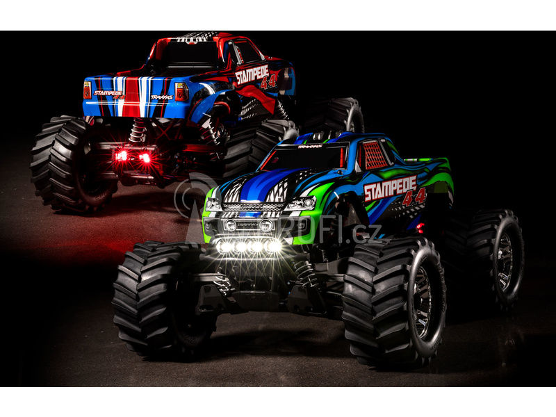 RC auto Traxxas Stampede 4WD 1:10 RTR s LED osvětlením, červená