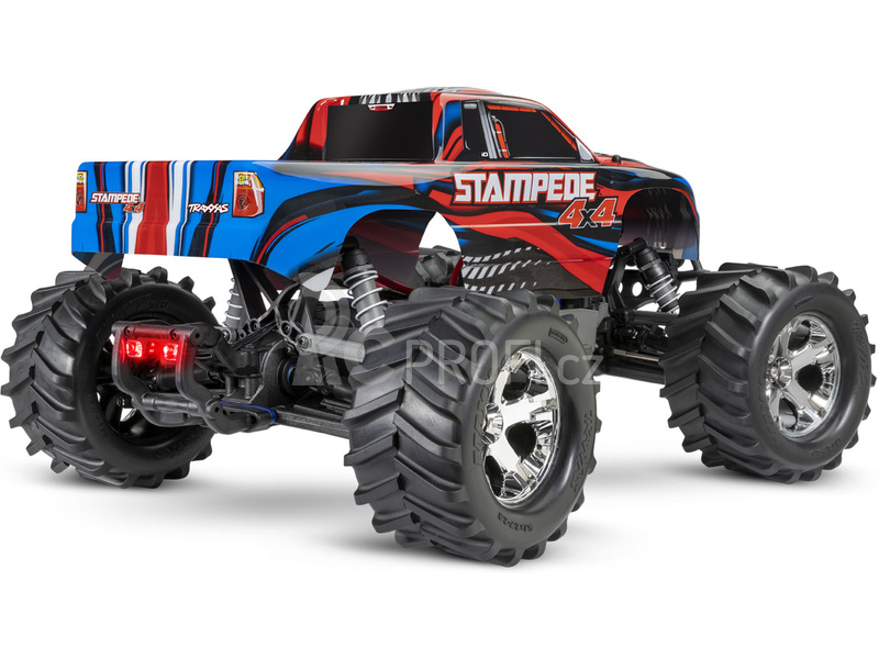 RC auto Traxxas Stampede 4WD 1:10 RTR s LED osvětlením, modrá