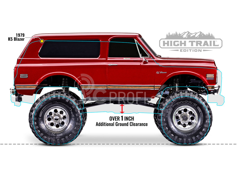 RC auto Traxxas TRX-4 Chevrolet Blazer 1972 1:10 TQi RTR, červená