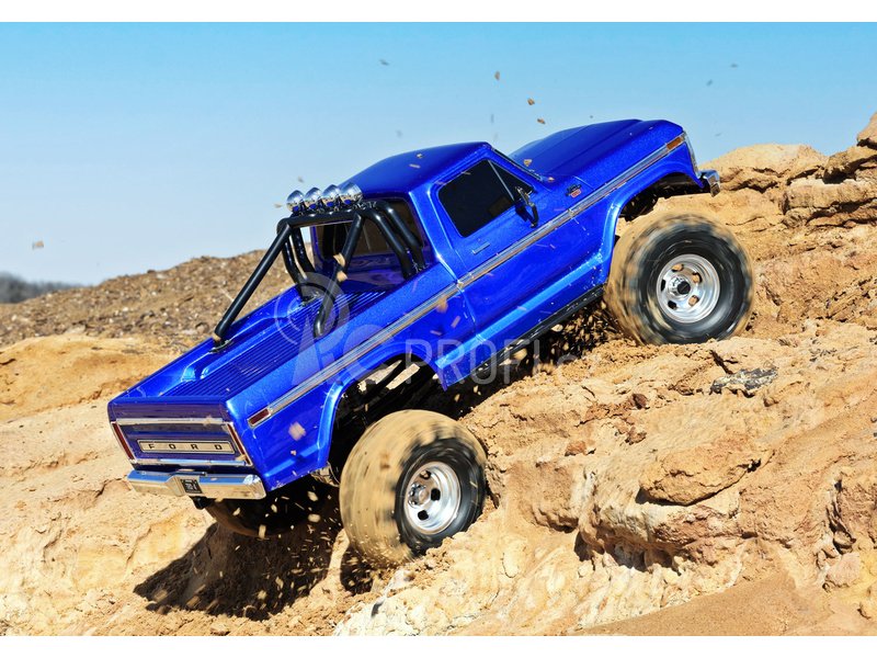 RC auto Traxxas TRX-4 Ford F-150 Ranger XLT TQi 1:10 RTR, modrá metalíza