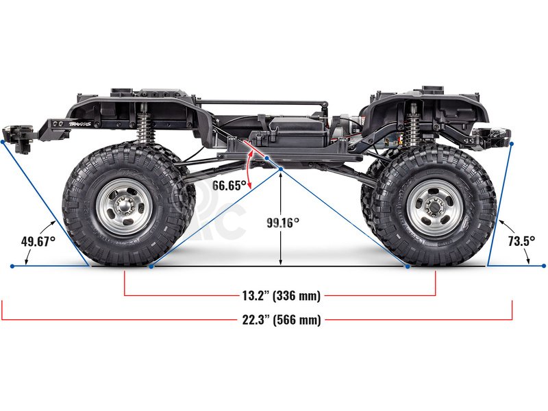 RC auto Traxxas TRX-4 Ford F-150 Ranger XLT TQi 1:10 RTR, modrá metalíza