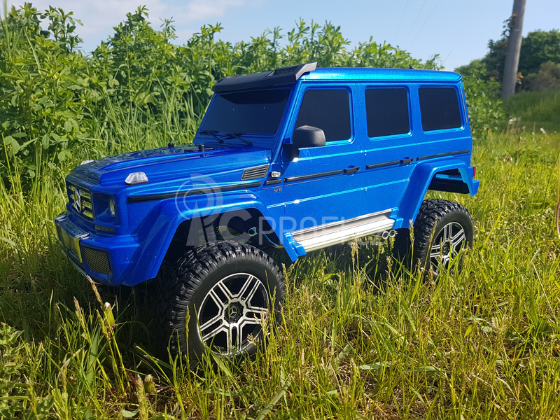 RC auto Traxxas TRX-4 Mercedes G500 1:10 s LED osvětlením TQi, modrá