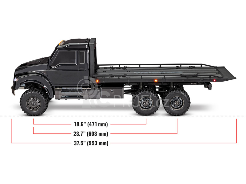 RC auto s navijákem Traxxas TRX-6 Ultimate RC Hauler 6x6 1:10 RTR, černá