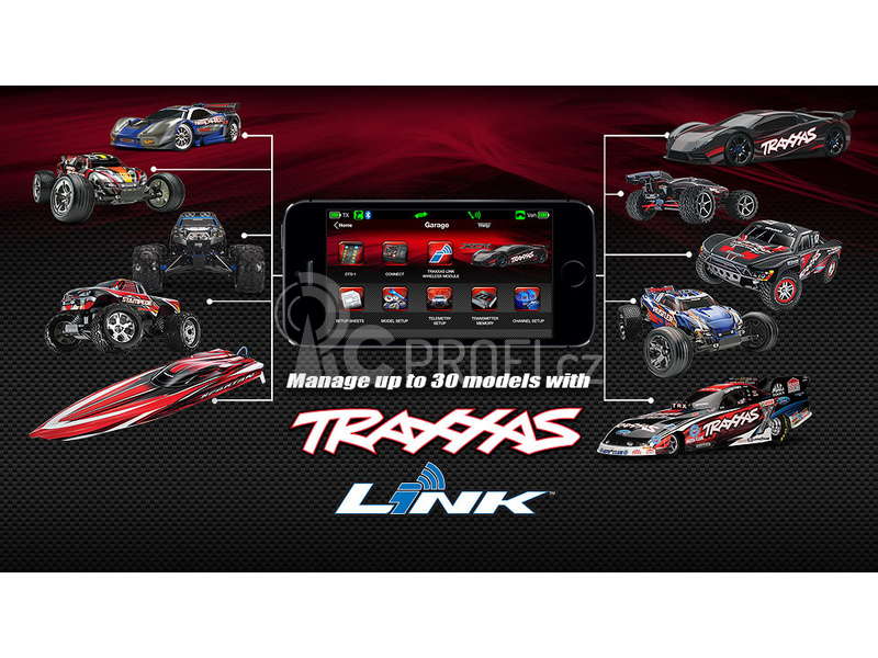 Traxxas vysílač TQi 4 kan., BlueTooth modul, přijímač TSM