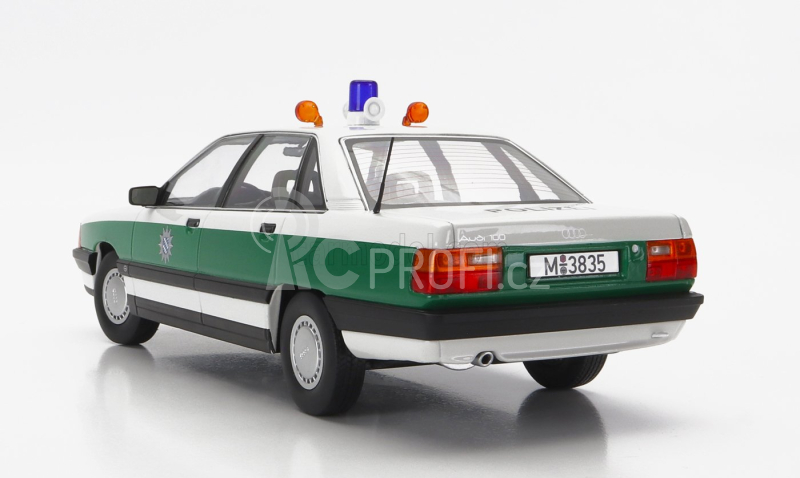 Triple9 Audi 100 (c3) Polizei 1989 1:18 Bílá Zelená