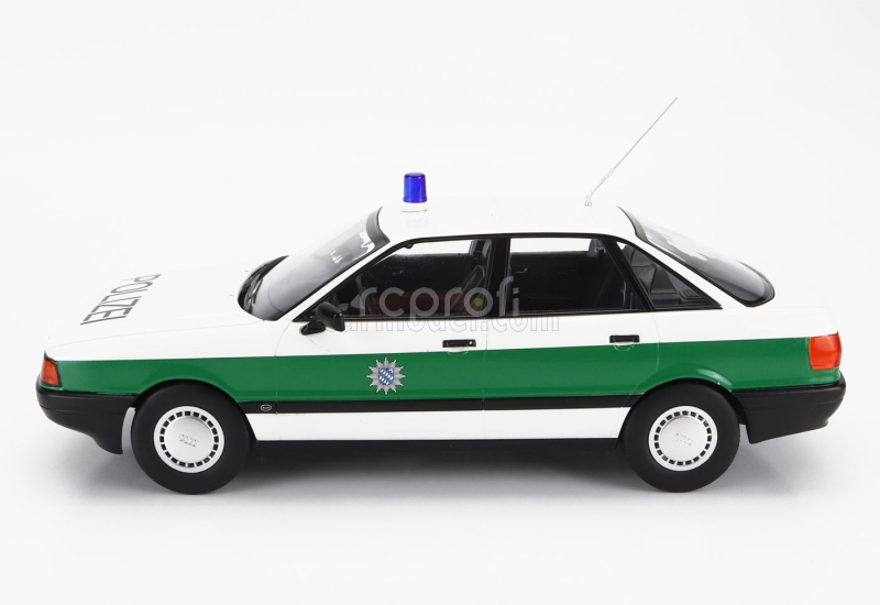 Triple9 Audi 80 B3 Polizei 1989 1:18 Bílá Zelená