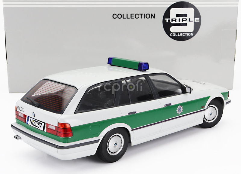 Triple9 BMW 5-series Touring (e34) Sw Station Wagon Polizei 1996 1:18 Bílá Zelená