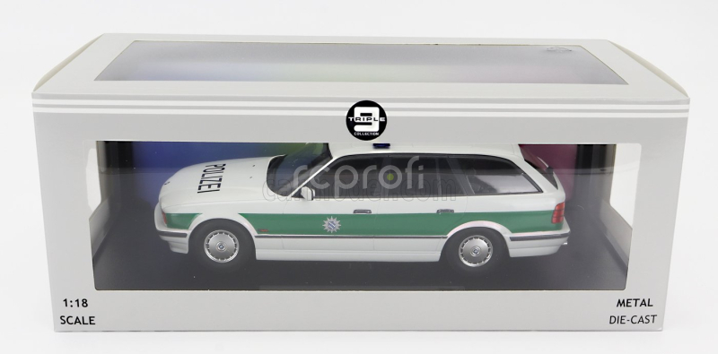 Triple9 BMW 5-series Touring (e34) Sw Station Wagon Polizei 1996 1:18 Bílá Zelená