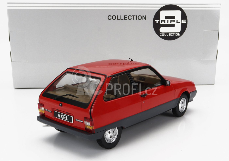 Triple9 Citroen Axel 12 Trs 1990 1:18 Červená Šedá