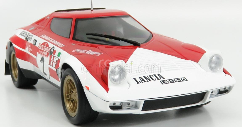 Triple9 Lancia Stratos Hf N 2 Winner Rally Sanremo 1974 S.munari - M.mannucci 1:18 Červená Bílá