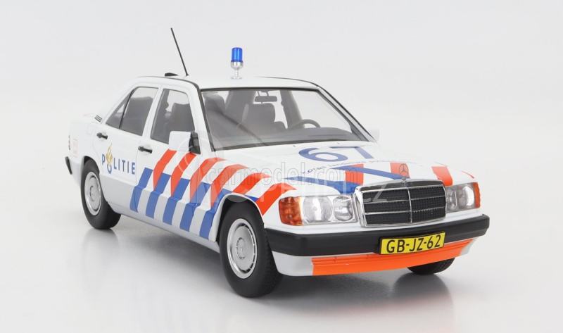 Triple9 Mercedes benz 190e (w201) N 67 Police Dutch 1993 1:18 Bílá Modrá Červená