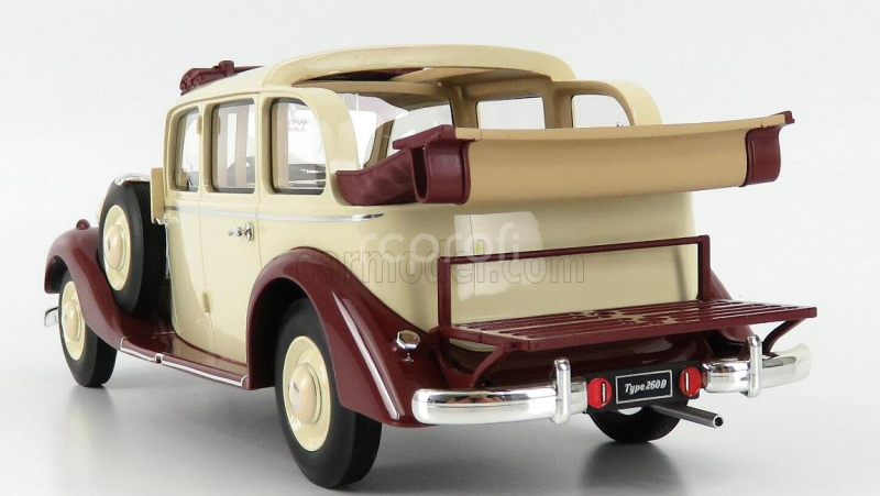 Triple9 Mercedes benz 260d Pullman Landaulet Semiconvertible Open 1936 1:18 Bílá Červená