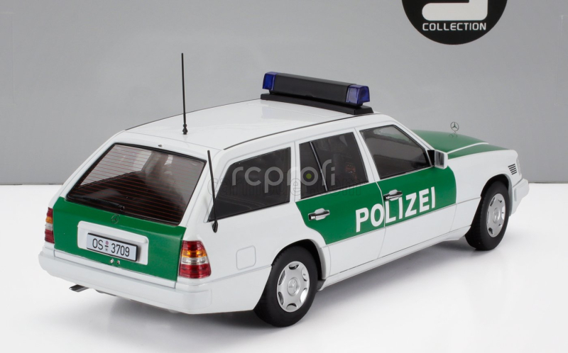Triple9 Mercedes benz E-class (s124) T-model Sw Station Wagon Polizei 1995 1:18 Bílá Zelená