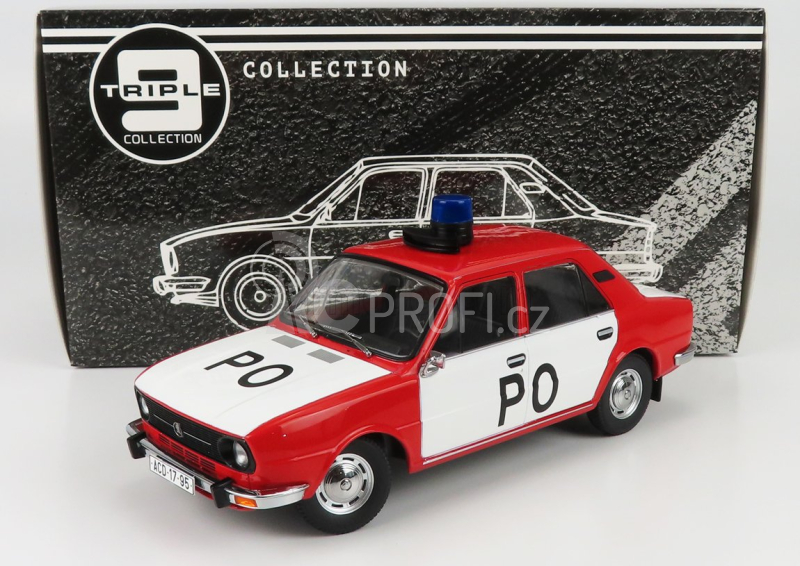 Triple9 Škoda 105l Fire Brigate 1976 1:18 Červená Bílá