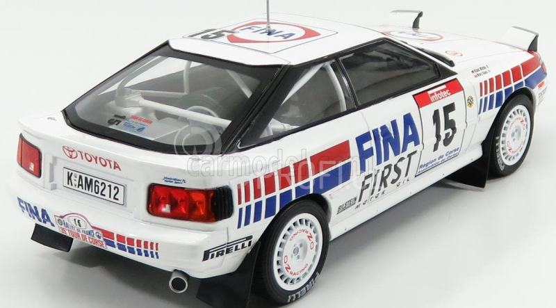 Triple9 Toyota Celica Gt-4 St165 Fina N 15 Rally Tour De Corse 1991 M.duez - K.wicha 1:18 Bílá