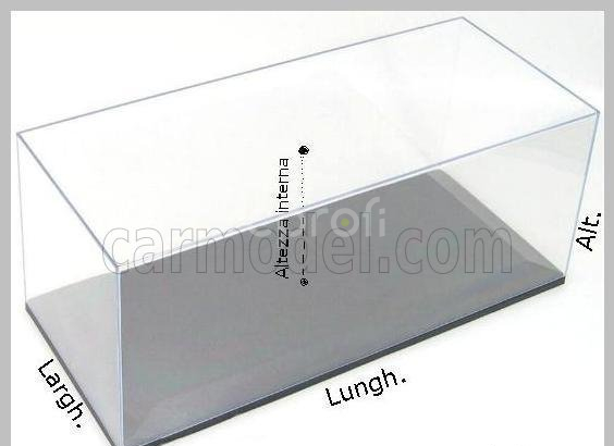 Triple9 Vetrina display box Lungh.lenght Cm 27 X Largh.width Cm 12.6 X Alt.height Cm 11.3 (altezza Interna Cm 9.6) - Luci Funzionanti - With Led 1:43 Plastový Displej