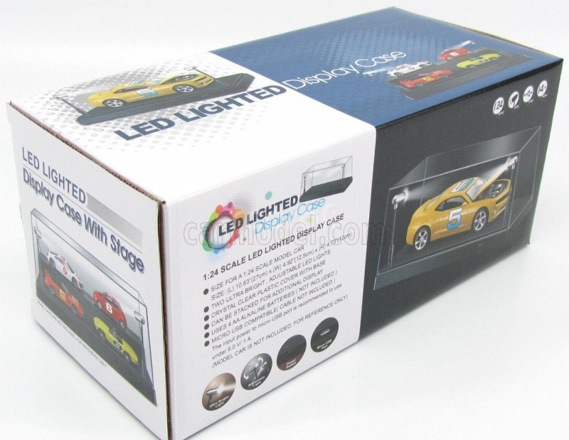 Triple9 Vetrina display box Lungh.lenght Cm 27 X Largh.width Cm 12.6 X Alt.height Cm 11.3 (altezza Interna Cm 9.6) - Luci Funzionanti - With Led 1:43 Plastový Displej
