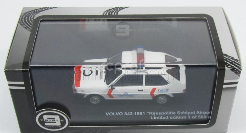 Triple9 Volvo 343 Rijkspolitie Schipol Airport Police 1981 1:43 Bílá Oranžová