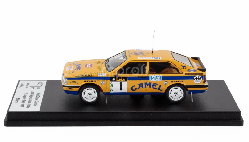 Trofeu Audi Quattro Coupe N 1 2nd Rally Algarve 1987 Attila Ferjancz - Janos Tandati 1:43 Žlutá