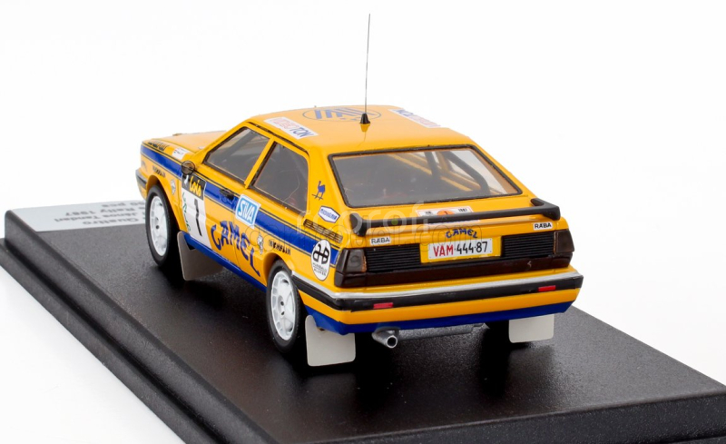 Trofeu Audi Quattro Coupe N 1 2nd Rally Algarve 1987 Attila Ferjancz - Janos Tandati 1:43 Žlutá