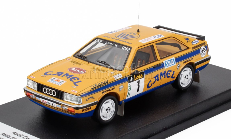 Trofeu Audi Quattro Coupe N 1 2nd Rally Algarve 1987 Attila Ferjancz - Janos Tandati 1:43 Žlutá