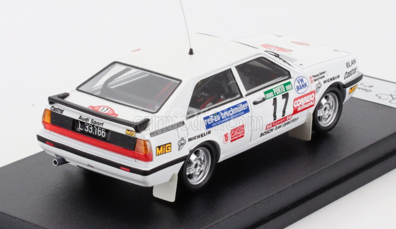 Trofeu Audi Quattro Coupe N 17 Rally Portogallo 1987 Georg Fischer - Thomas Zeltner 1:43 Bílá