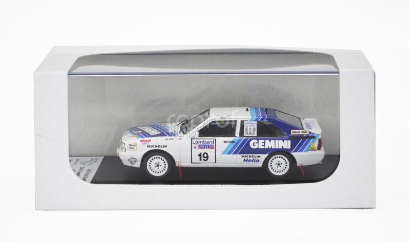Trofeu Audi Quattro Coupe N 19 Rally Rac Lombard 1987 David Llewellin - Phil Short 1:43 Bílá Modrá