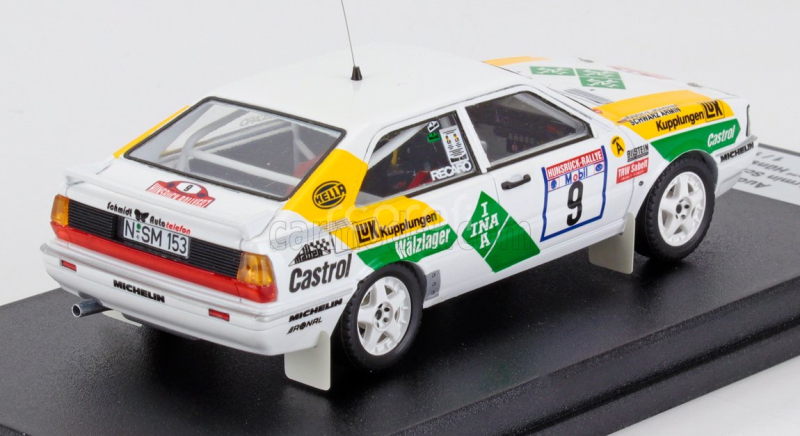 Trofeu Audi Quattro Coupe N 9 2nd Rally Hunsruck 1987 Armin Schwarz - Hans Joachim Hosch 1:43 Bílá Žlutá Zelená