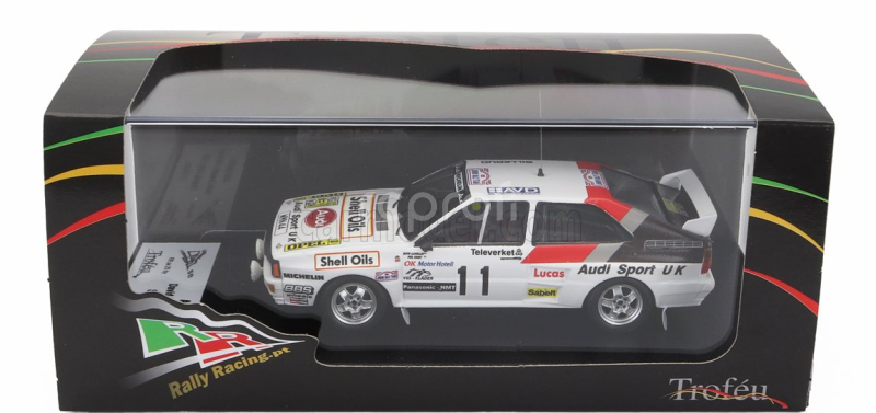 Trofeu Audi Quattro (night Version) N 11 Rally Sweden 1985 David Liewellin - Phil Short 1:43 Bílá