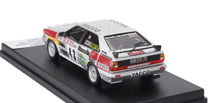 Trofeu Audi Quattro (night Version) N 43 Rally Montecarlo 1982 Jacques Panciatici - Demachy 1:43 Silver Red