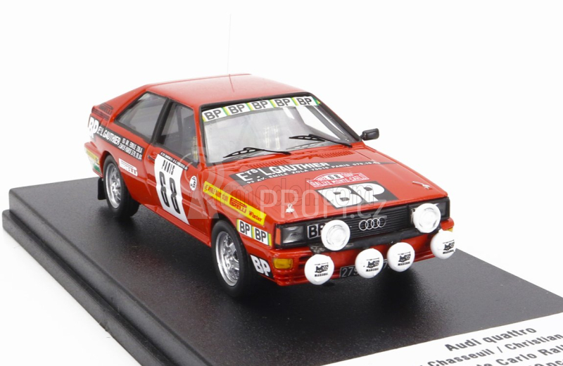Trofeu Audi Quattro (night Version) N 68 Rally Montecarlo 1982 Guy Chasseuil - Christian Baron 1:43 Red