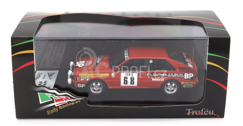 Trofeu Audi Quattro (night Version) N 68 Rally Montecarlo 1982 Guy Chasseuil - Christian Baron 1:43 Red