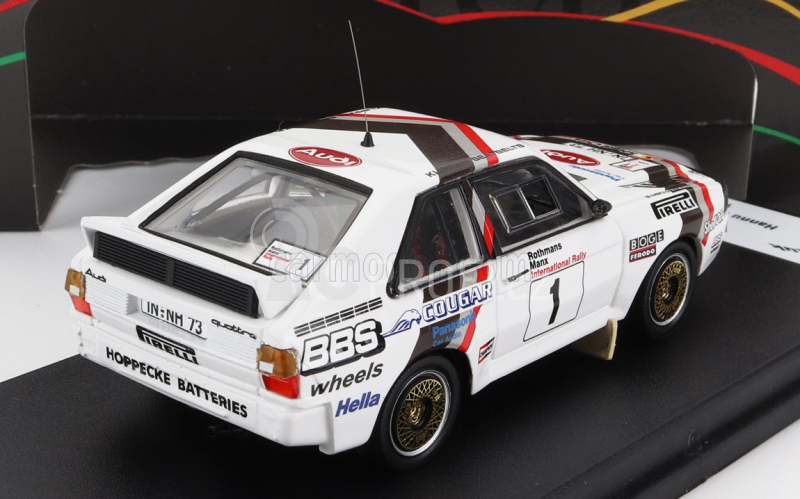 Trofeu Audi Quattro Sport N 1 Rally Manx 1984 H.mikkola - A.hertz 1:43 Bílá